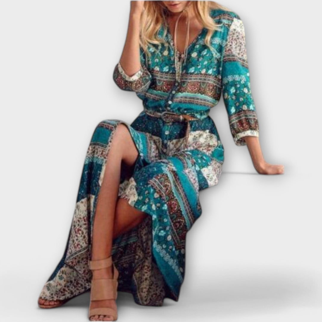 Carina - sukienka midi w stylu boho